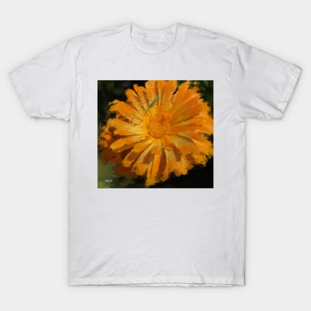 Orange Daisy T-Shirt by barbaralbs